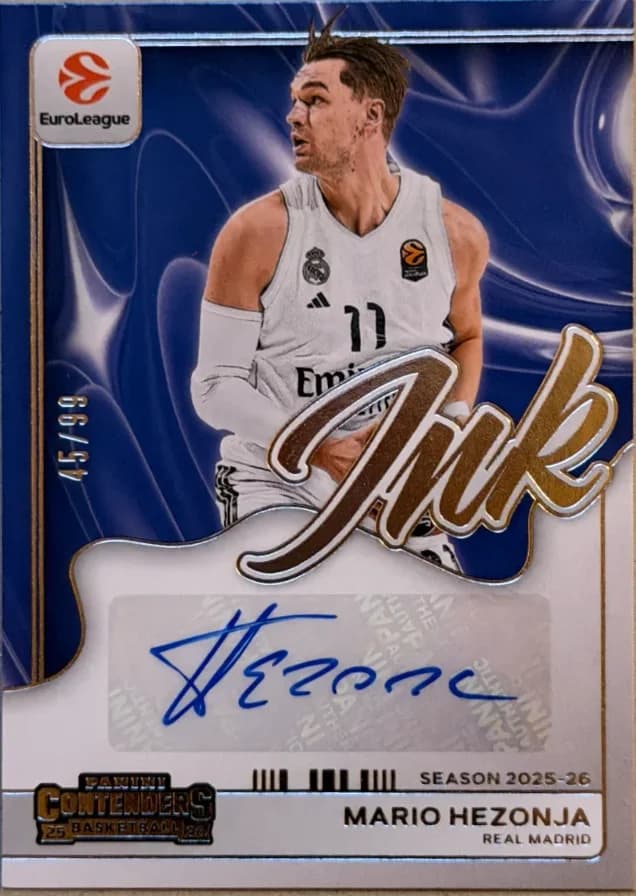2025-26 Mario Hezonja Panini Contenders EuroLeague Basketball INK-HEZ