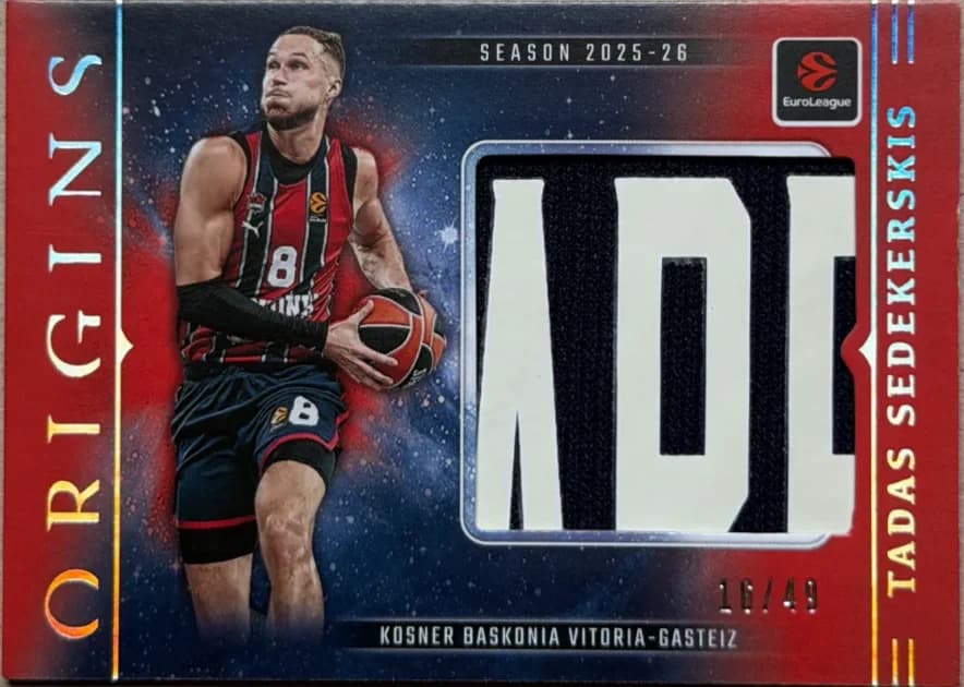 2025-26 Tadas Sedekerskis Panini Origins EJM-SED