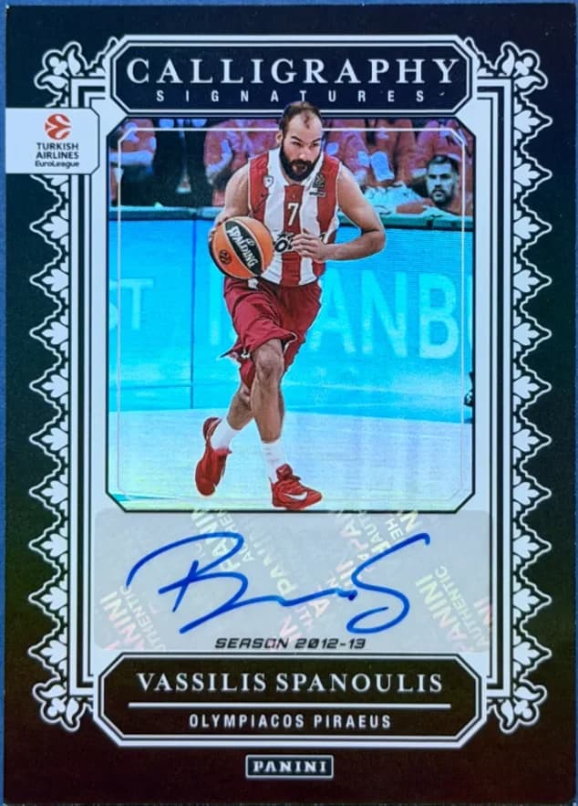 2024-25 Vassilis Spanoulis Panini EuroLeague Basketball CAL-VAS