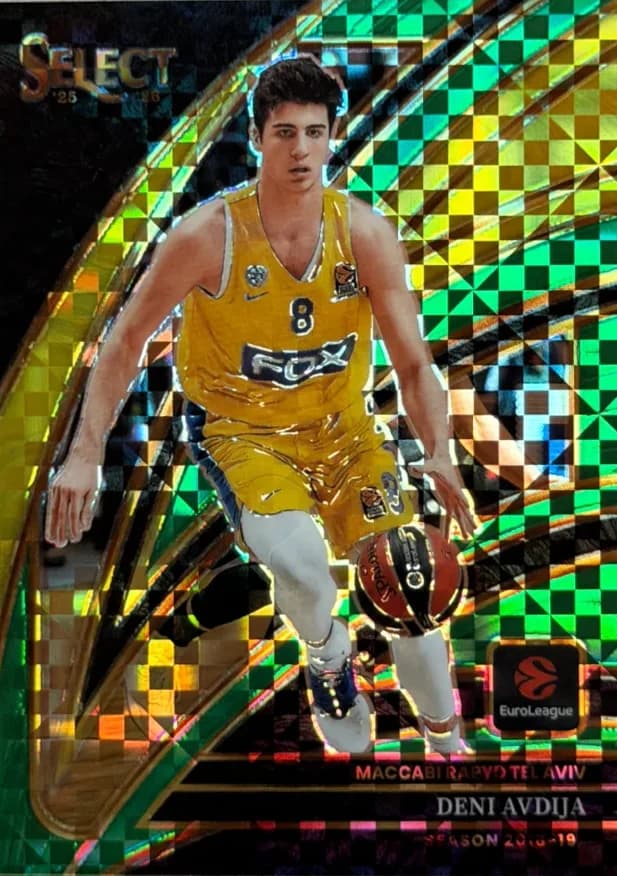 2025-26 Deni Avdija Panini Select EuroLeague Basketball Green Pulsar 252