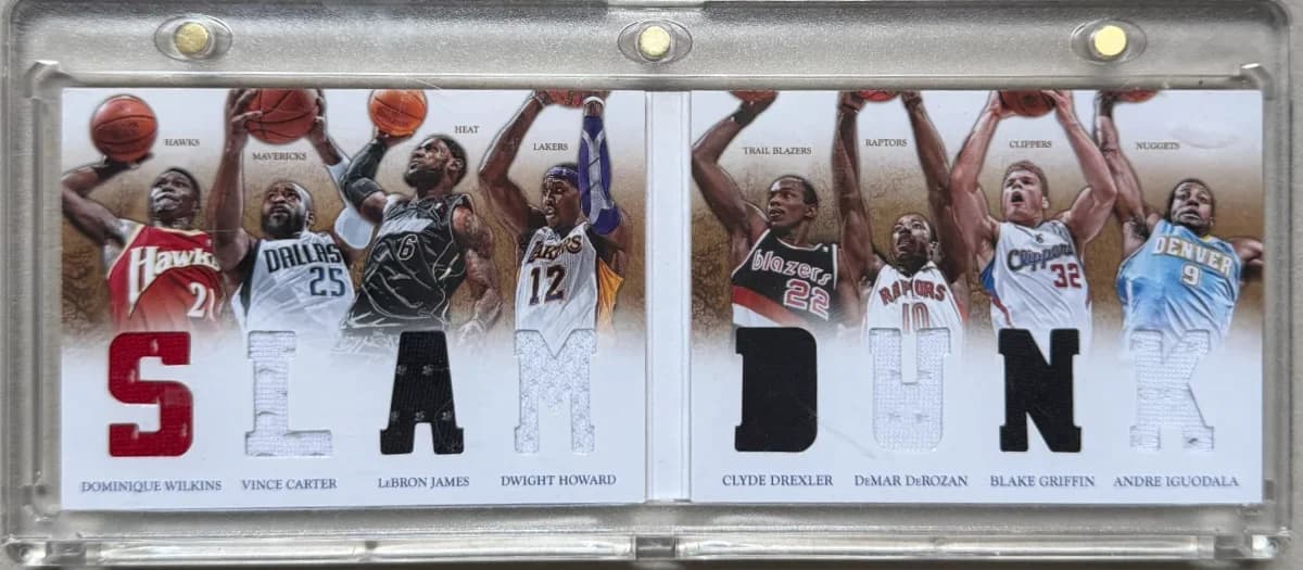 2012-2013 Dominique Wilkins, Vince Carter, LeBron James, Dwight Howard, Clyde Drexler, DeMar DeRozan, Blake Griffin, Andre Iguodala Panini Preferred 1