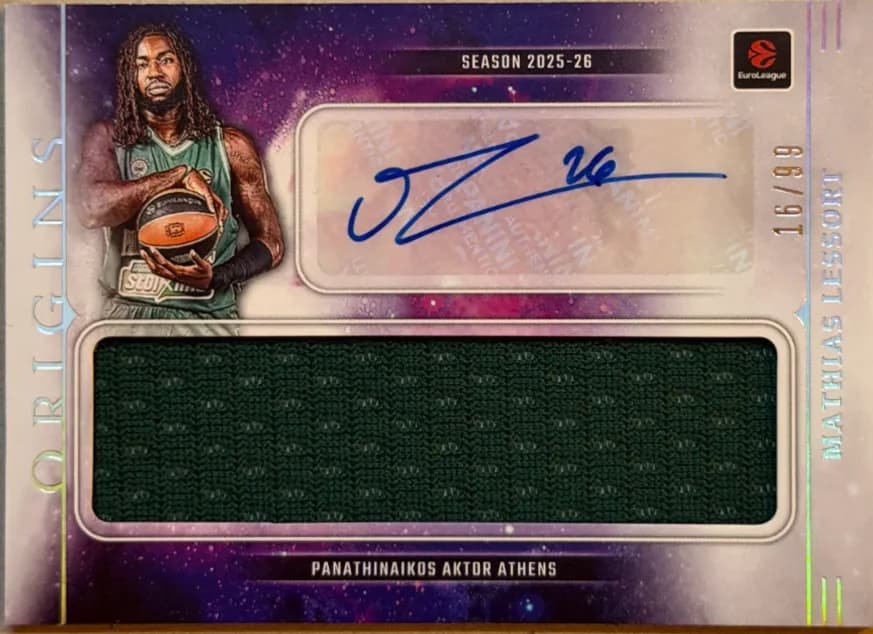 2025-26 Mathias Lessort Panini Origins EuroLeague Basketball PA-LES