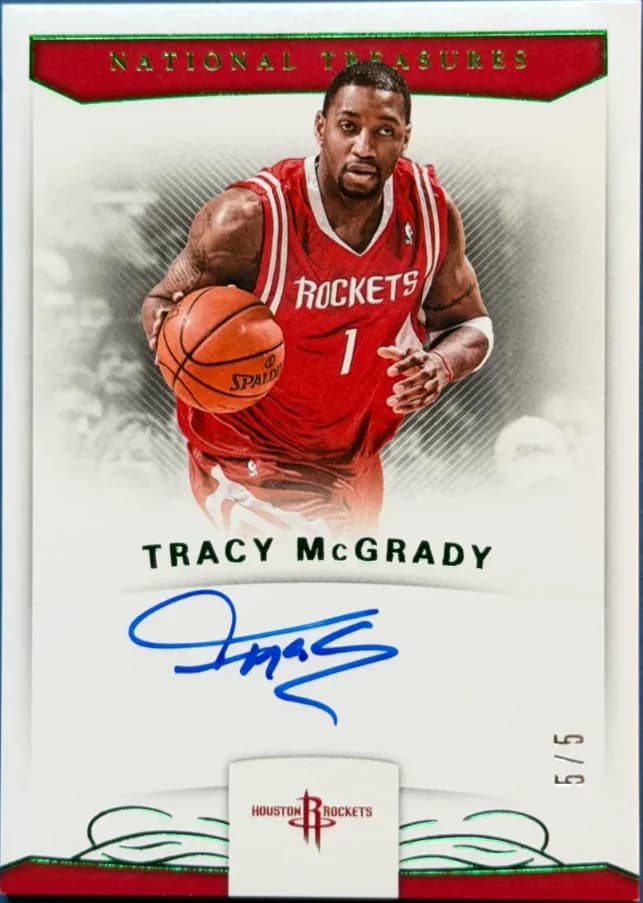 2017-18 Tracy McGrady Panini National Treasures Emerald S-TMG