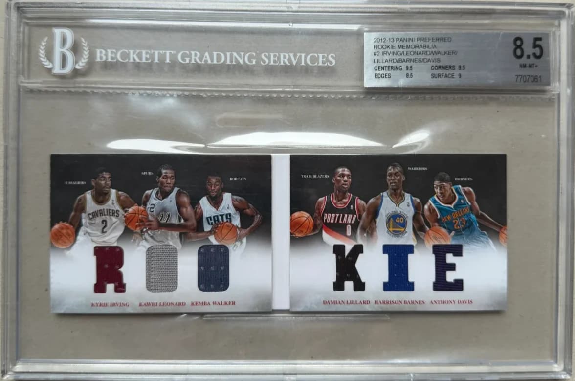 2012-13 Kyrie Irving / Kawhi Leonard / Kemba Walker / Damian Lillard / Harrison Barnes / Anthony Davis Panini Preferred 2