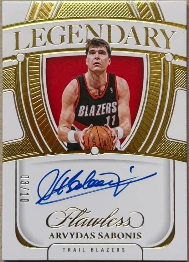 2023-24 Arvydas Sabonis Panini Flawless LS-ASB