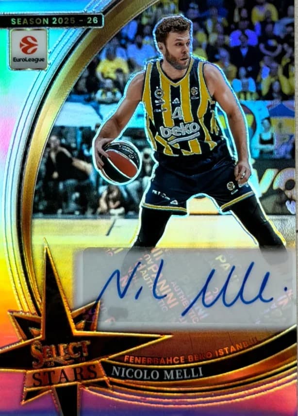 2025-26 Nicolo Melli Panini Select EuroLeague Basketball Orange Prizm SS-MEL