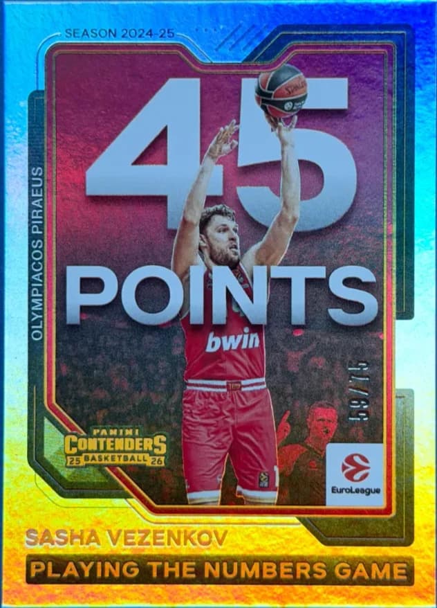 2025-26 Sasha Vezenkov Panini Contenders EuroLeague Basketball 2
