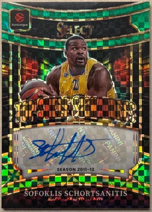 2025-26 Sofoklis Schortsanitis Panini Select Green Checkerboard TS-SOF