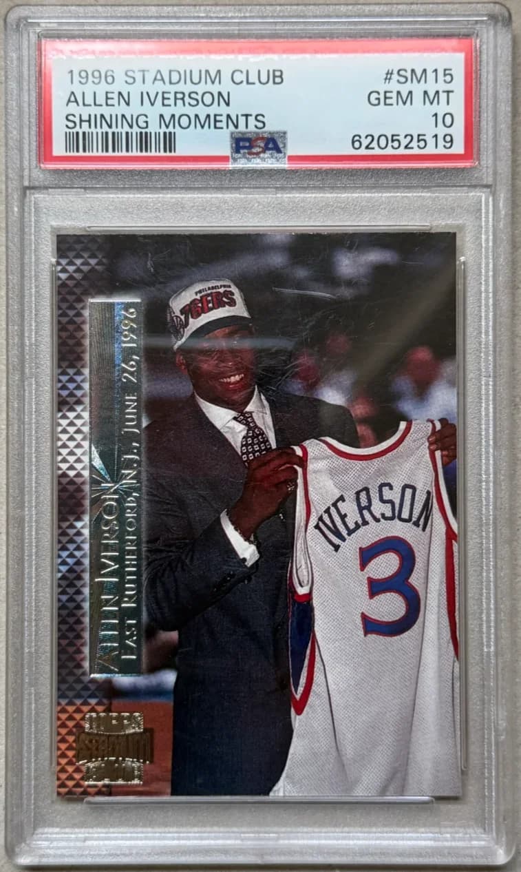 1996 Allen Iverson Topps Stadium Club SM15