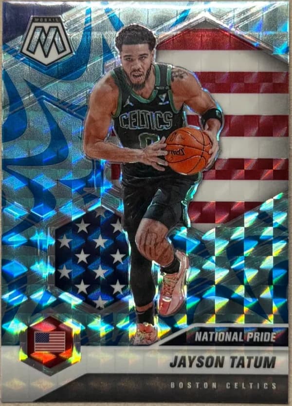 2020-21 Jayson Tatum Panini Mosaic Reactive Blue 254